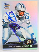 2000 Pacific Prism #99 Deion Sanders Dallas Cowboys Autograph Beckett Witness