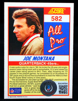 1990 Score All Pro #582 Joe Montana San Francisco 49ers Auto Beckett Witness