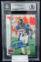 1992 Pro Set #422 Deion Sanders Pro Bowl BGS Autograph 10