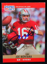 1990 Pro Set #293 Joe Montana 49ers Autograph Beckett Witness