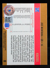 1990 Pro Set NFL Passing Leaders #8 Joe Montana 49ers Auto Beckett Witness