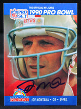 1990 Pro Set Pro Bowl #408 Joe Montana 49ers Autograph Beckett Witness