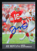 1991 Ultra #251 Joe Montana San Francisco 49ers Auto Beckett Witness