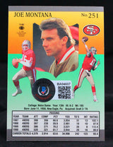 1991 Ultra #251 Joe Montana San Francisco 49ers Auto Beckett Witness