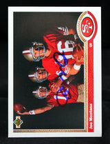 1991 Upper Deck #54 Joe Montana San Francisco 49ers Auto Beckett Witness