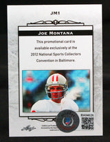 2012 Leaf National #JM1 Joe Montana San Francisco 49ers Auto Beckett Witness