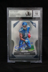 2019 Panini Prizm #344 AJ Brown Tennessee Titans BGS Autograph 10
