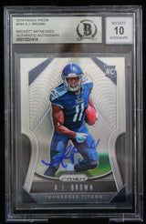 2019 Panini Prizm #344 AJ Brown Tennessee Titans BGS Autograph 10