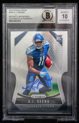 2019 Panini Prizm #344 AJ Brown Tennessee Titans BGS Autograph 10