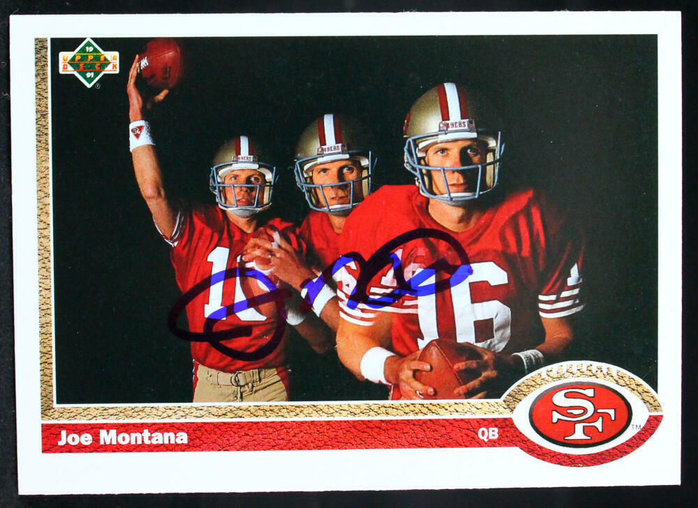 1991 Upper Deck #54 Joe Montana 49ers Autograph Beckett Witness