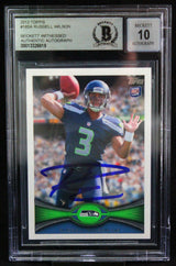 2012 Topps #165A Russell Wilson Seattle Seahawks BGS Autograph 10