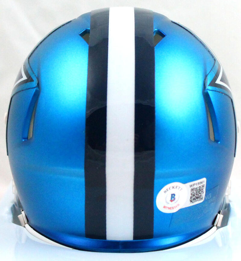 Dak Prescott Autographed Dallas Cowboys Blaze Mini Helmet-Beckett W Hologram