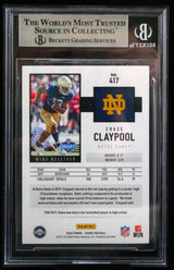 2020 Score #417 Chase Claypool Notre Dame Fighting Irish BGS Autograph 10