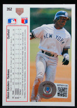1991 Upper Deck #352 Deion Sanders New York Yankees Autograph Beckett Witness