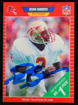 1989 Pro Set #486 Deion Sanders RC Florida Seminoles Autograph Beckett Witness