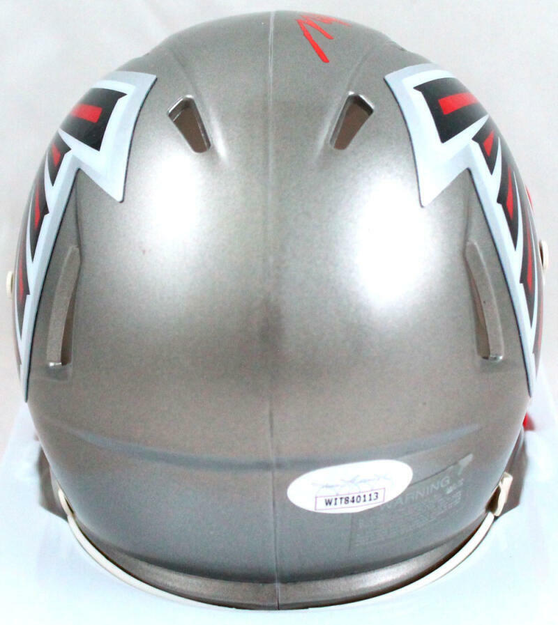 Michael Vick Autographed Falcons Flash Speed Mini Helmet- JSA W Auth *Red