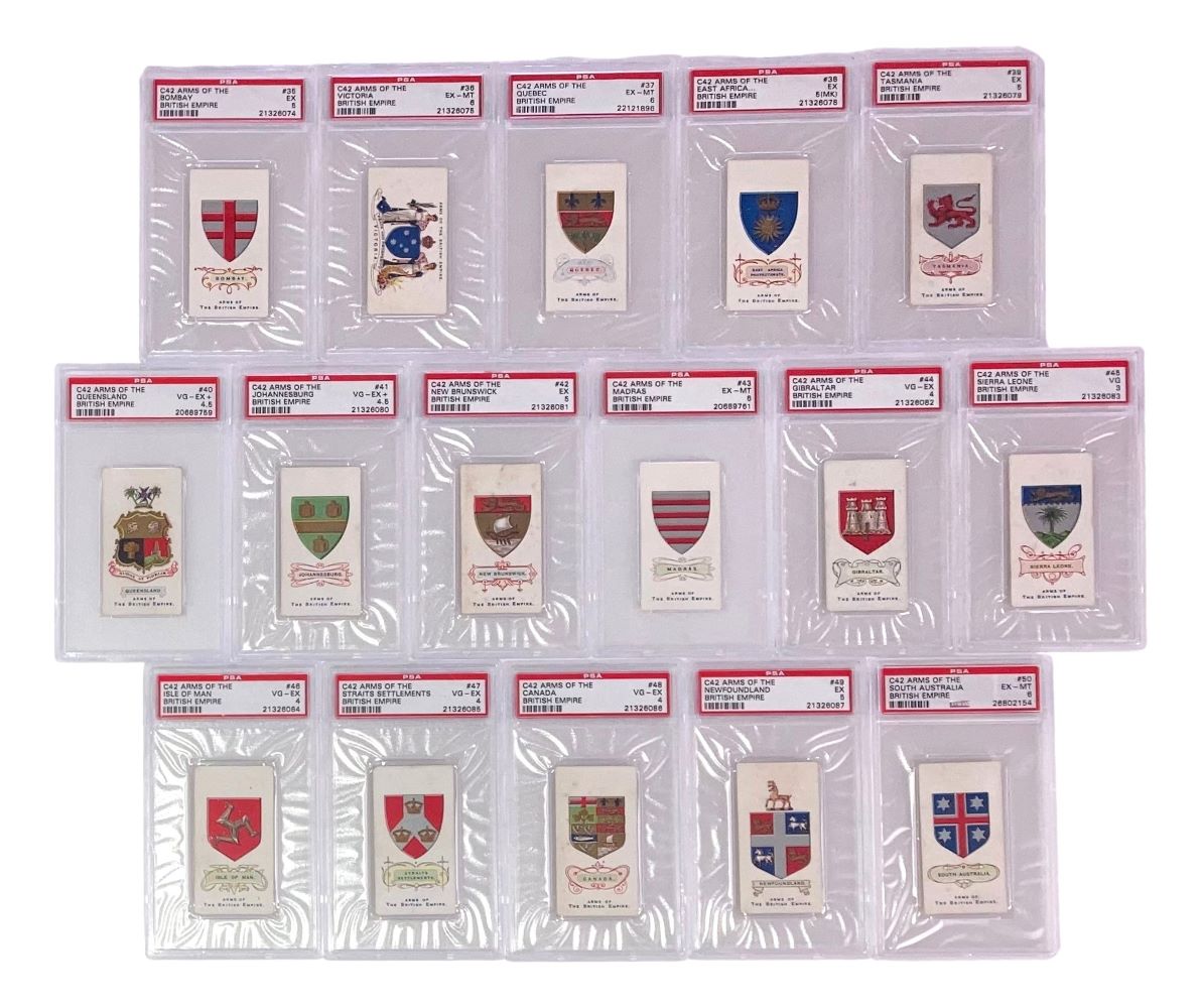 1900 C42 Imperial Tobacco Co Arms Of The British Empire PSA Graded Complete Set - Sports Integrity