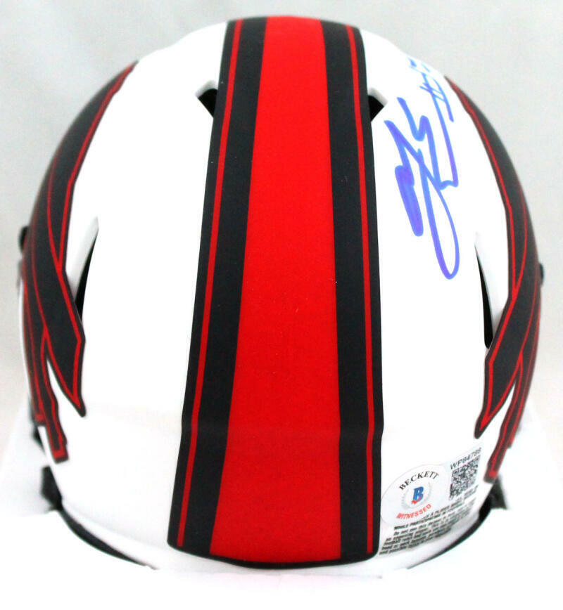 AJ Epenesa Autographed Buffalo Bills Lunar Speed Mini Helmet-Beckett W Hologram