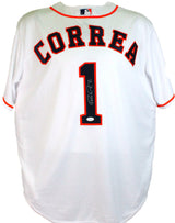 Carlos Correa Autographed Houston Astros Majestic Jersey-JSA W *Silver
