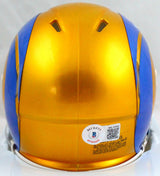 Kurt Warner Autographed St. Louis Rams Flash Speed Mini Helmet-Beckett W Holo