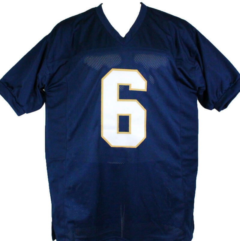 Jeremiah Owusu-Koramoah Autographed Blue College Style Jersey-Beckett W Hologram