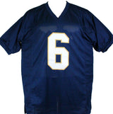 Jeremiah Owusu-Koramoah Autographed Blue College Style Jersey-Beckett W Hologram