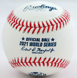 Alex Bregman Autographed Rawlings OML 2021 WS Baseball- Beckett W Hologram *Blue