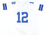 Roger Staubach Autographed White Pro Style Jersey- Beckett W Hologram *Silver
