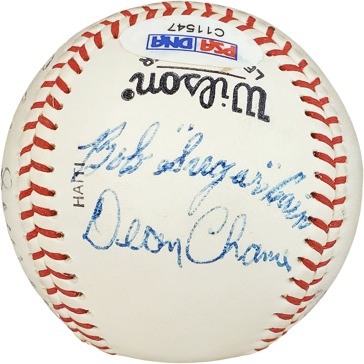 Dean Chance, Luke Sewell, Bob Cain & Roy Hughes Autographed Official Little League Baseball Vintage PSA/DNA #C11547