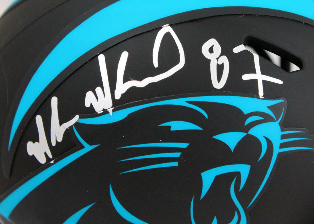 Muhsin Muhammad Autographed Carolina Panthers Eclipse Speed Mini Helmet-BAW Holo
