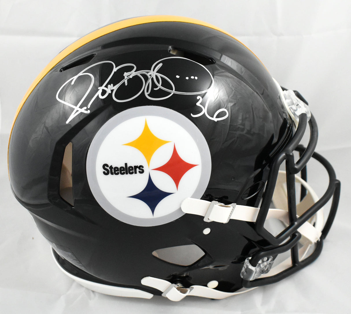 Jerome Bettis Autographed Steelers F/S Speed Authentic Helmet- Beckett W *Silver