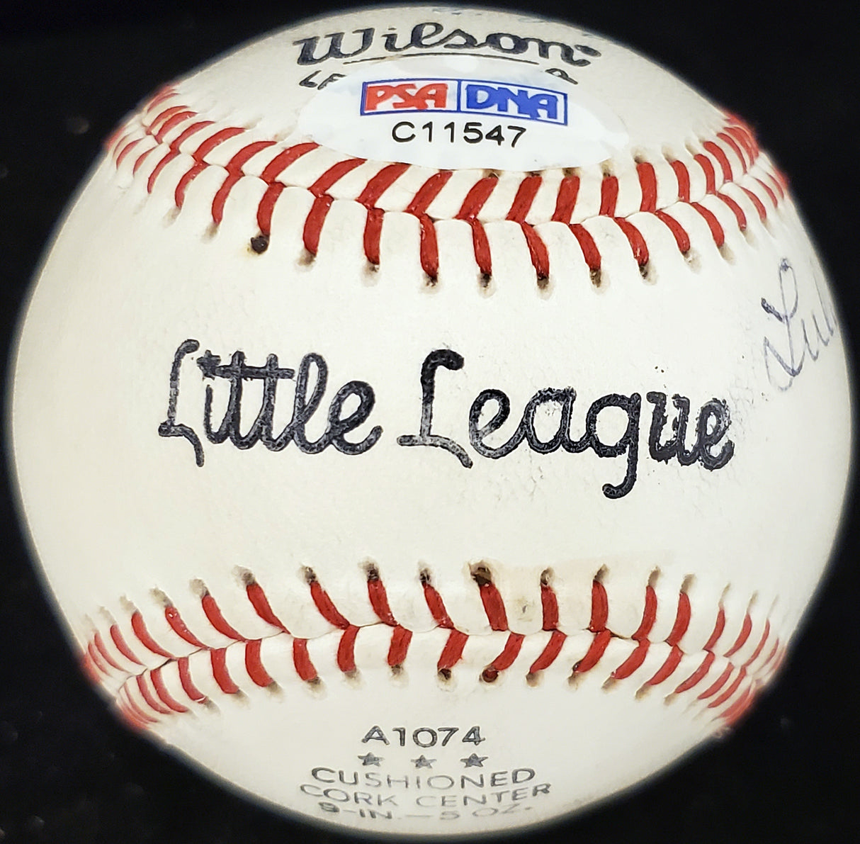 Dean Chance, Luke Sewell, Bob Cain & Roy Hughes Autographed Official Little League Baseball Vintage PSA/DNA #C11547