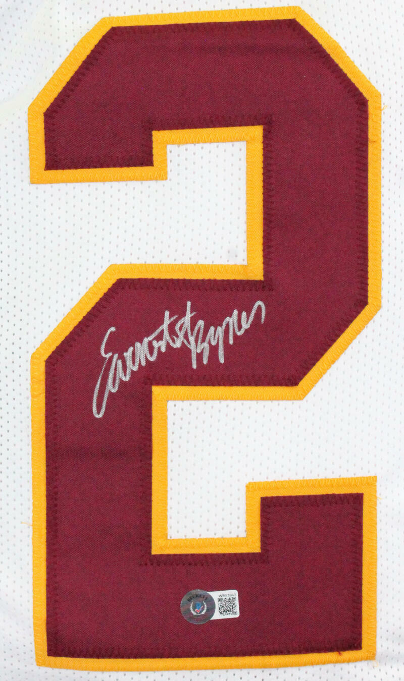 Earnest Byner Autographed White Pro Style Jersey-Beckett W Hologram *Silver