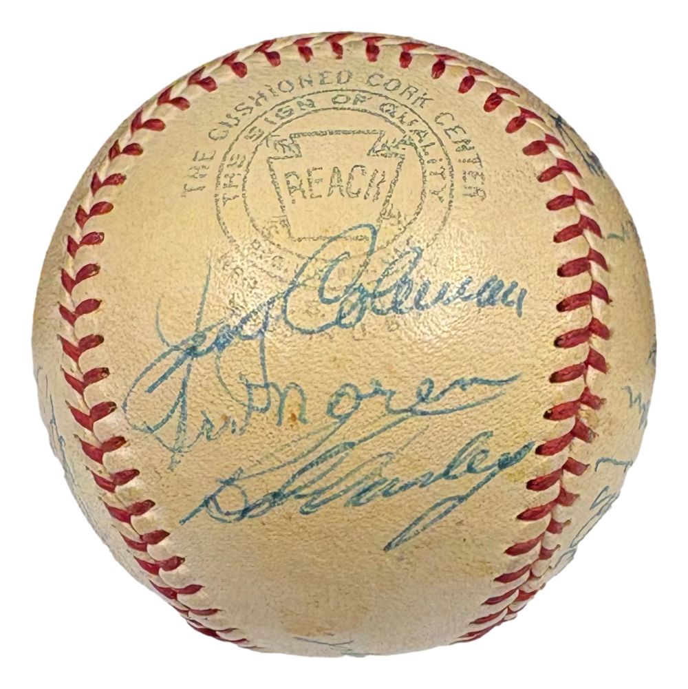 1955-56 Yankees (21) Signed Official AL Baseball Martin Berra & More PSA+BAS LOA