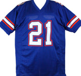 Fred Taylor Autographed Blue College Style Jersey w/ 96 Natl Champs-BAW Holo