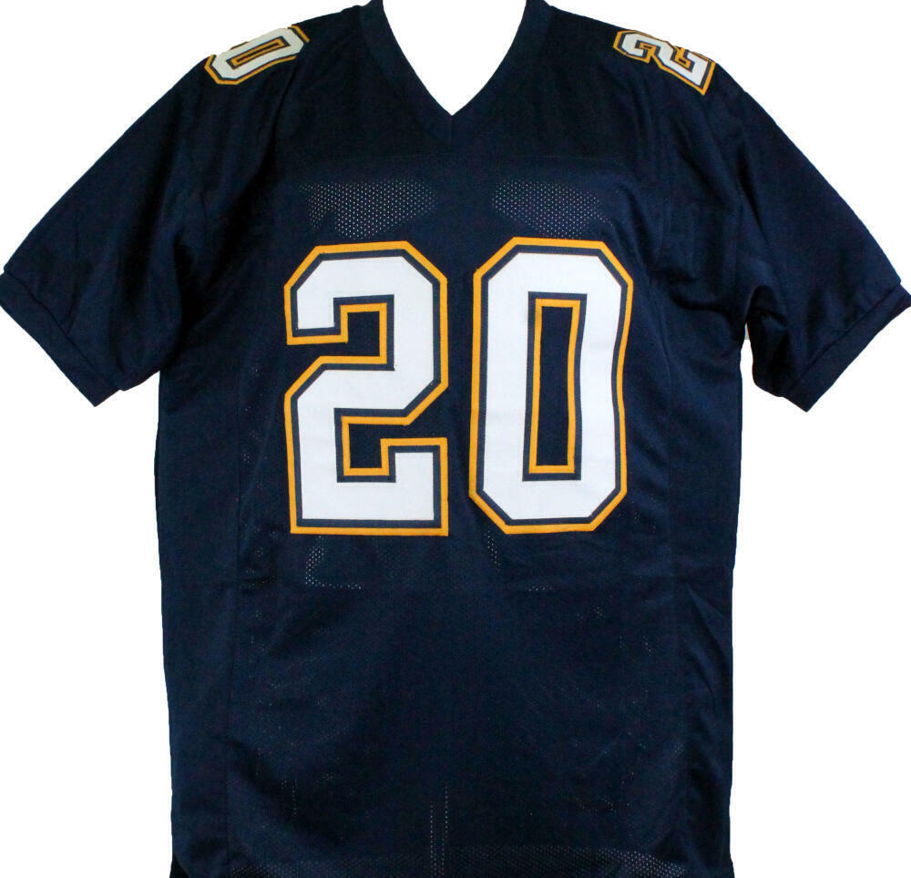 Natrone Means Autographed Blue Pro Style Jersey-Prova *Black