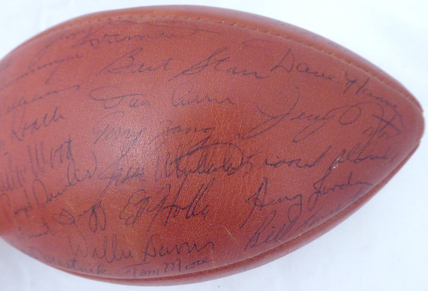 1963 Green Bay Packers Autographed Football With 48 Signatures Including Vince Lombardi & Bart Starr Beckett BAS #A52079