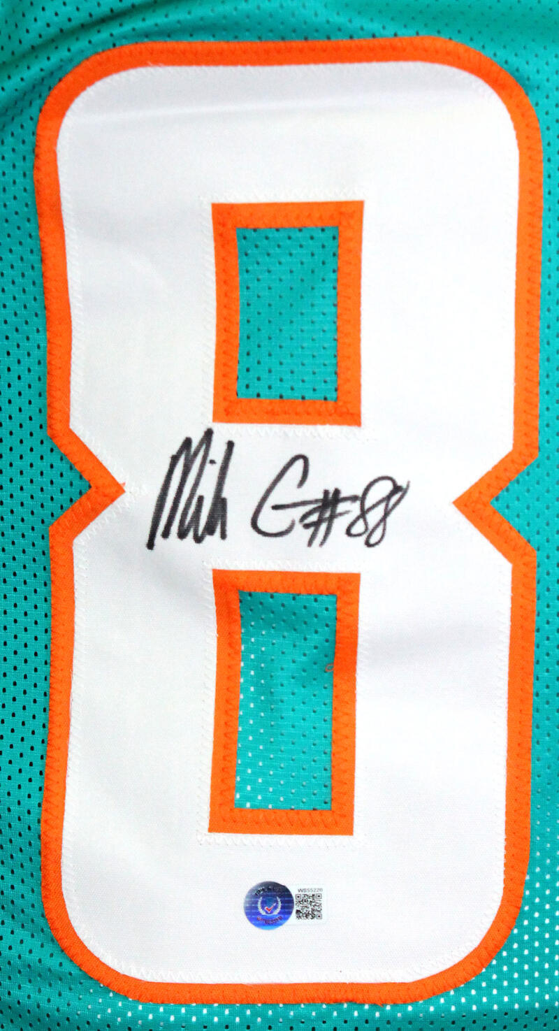 Mike Gesicki Autographed Teal Pro Style Jersey-Beckett W Hologram *Black