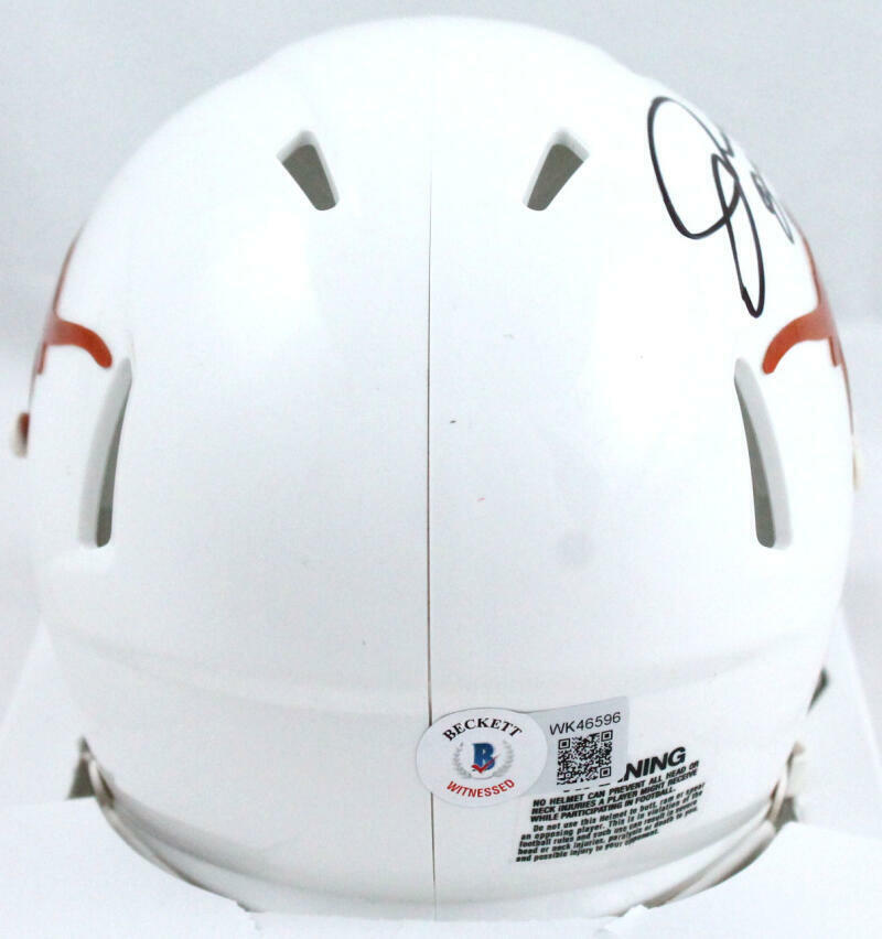 Joseph Ossai Autographed Texas Longhorns Speed Mini Helmet-Beckett W Hologram