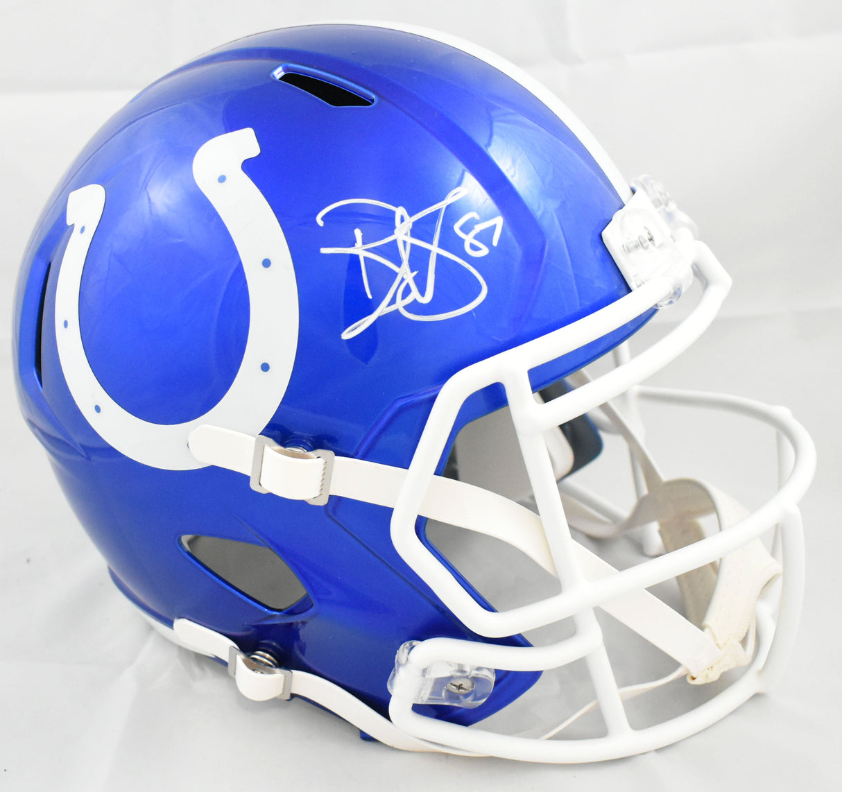 Reggie Wayne Autographed Colts F/S Flash Speed Helmet - Beckett W Holo