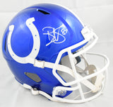 Reggie Wayne Autographed Colts F/S Flash Speed Helmet - Beckett W Holo