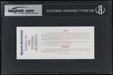 A 1980 USA Hockey (20) Signed Norway Game Ticket from February 16, graded BAS Auto 10, encased by Sports Integrity with a Beckett.com label at the top.