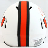 Andre Johnson Autographed Miami Hurricanes Lunar Speed Mini Helmet-JSA W *Orange