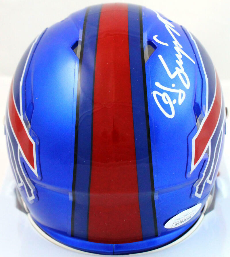 OJ Simpson Autographed Buffalo Bills Flash Speed Mini Helmet- JSA W *White