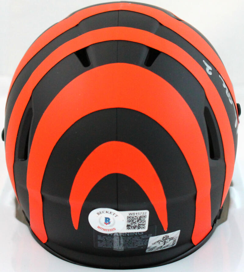 Ja'Marr Chase Signed Cincinnati Bengals Eclipse Speed Mini Helmet-Beckett W Holo
