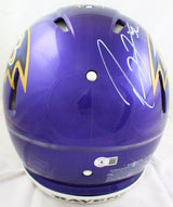 Ray Lewis Autographed Baltimore Ravens F/S Flash Speed Authentic Helmet-BAW Holo