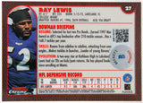 1999 Bowman Chrome #27 Ray Lewis Baltimore Ravens Autograph Beckett Witness