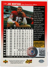 1997 Upper Deck #178 Joe Montana San Francisco 49ers Auto Beckett Witness