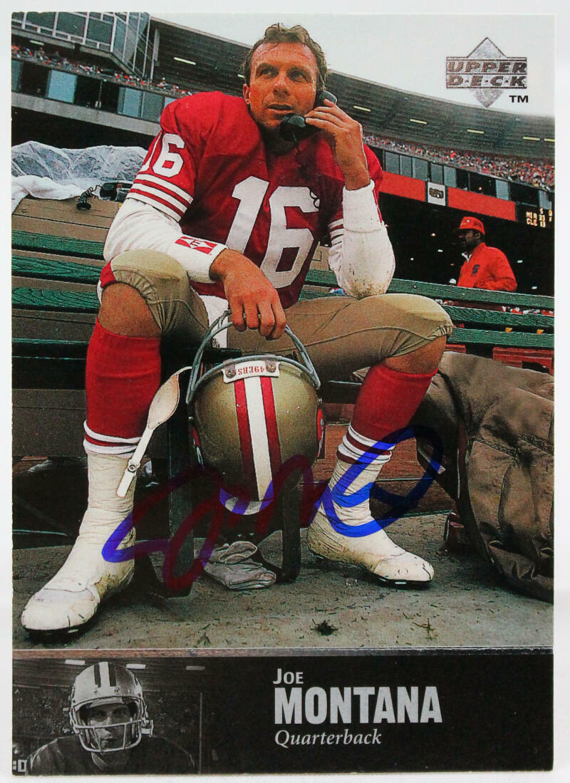1997 Upper Deck #178 Joe Montana San Francisco 49ers Auto Beckett Witness