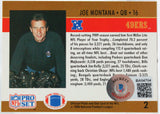1990 Pro Set #2 Joe Montana 49ers Autograph Beckett Witness